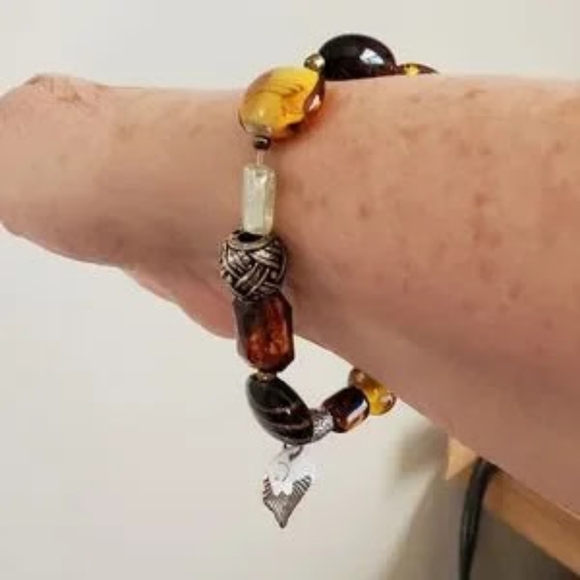 Avon Beaded Chic Necklace & Bracelet Set / Nature - Picture 9 of 11